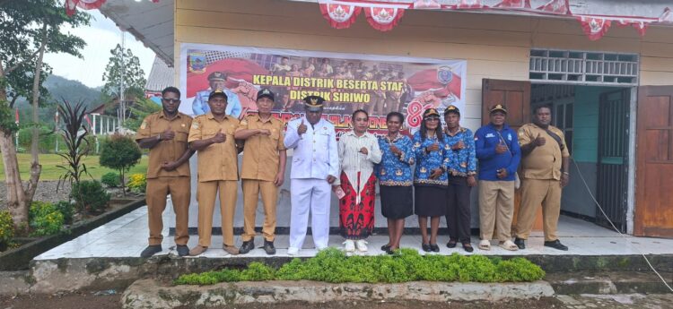 Kepala Distrik Siriwo Pimpin Upacara HUT ke-81 RI, Tekankan Persatuan dan Pelayanan Masyarakat