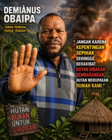 Tokoh Pemuda Papua Tengah Imbau Warga Jangan Bakar Hutan Secara Liar