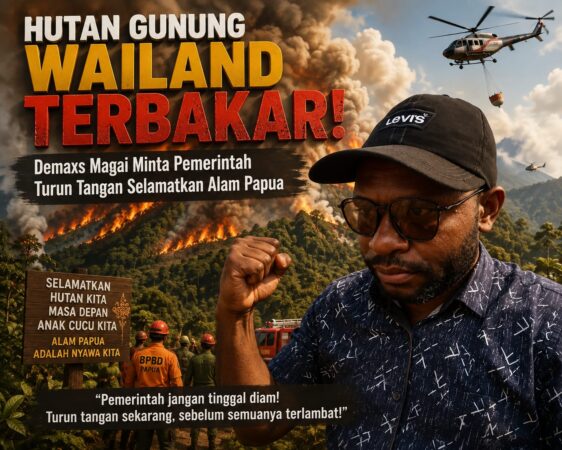 Hutan Gunung Wailand Terbakar,Demaxs Madai Minta Pemerinta Turun Tangan Selamatkan Alam Papua